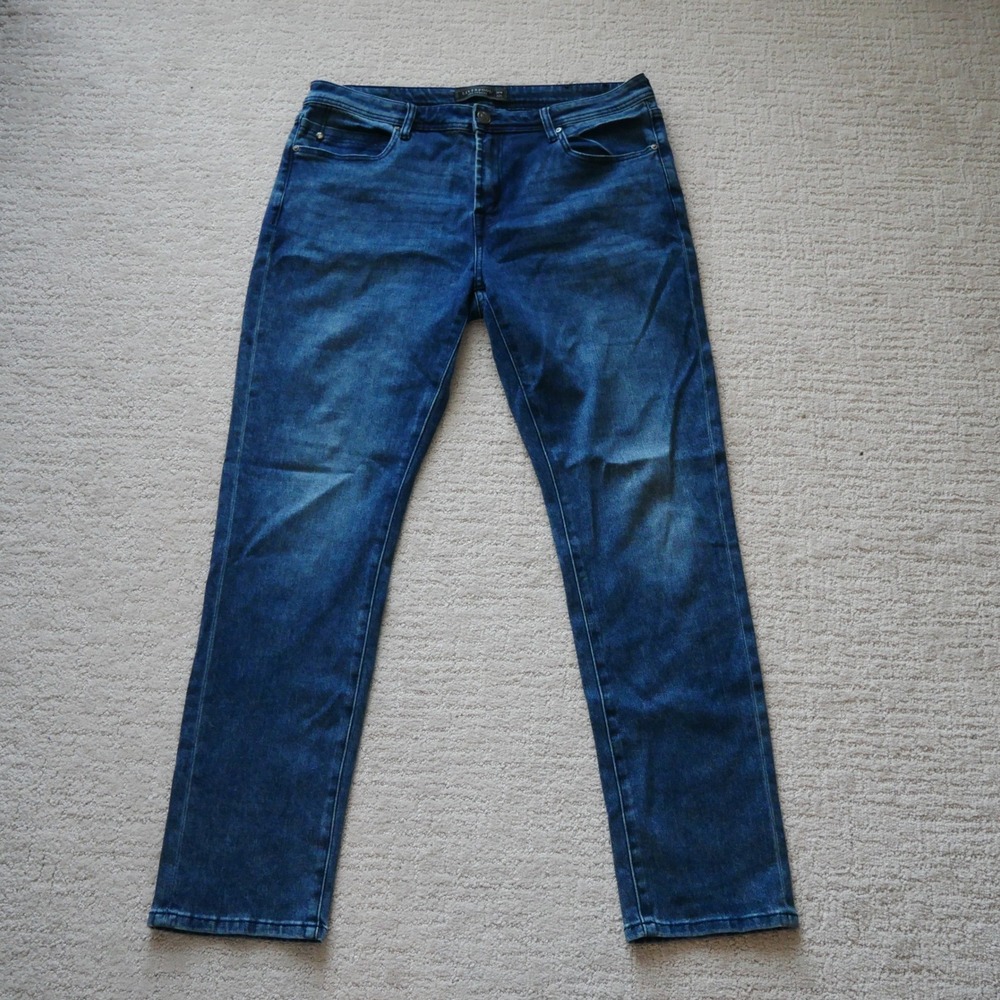 Liverpool Los Angeles Kingston Modern Straight Jeans Blue 36W 32L Mens Denim